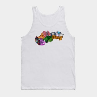 Spirograph Patterned Slovakia Regions Map Tank Top